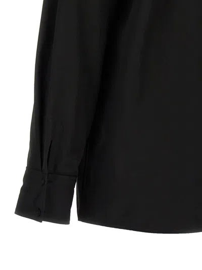 Saint Laurent Cotton Poplin Shirt In Black