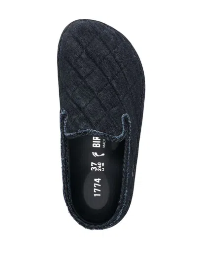 Birkenstock Eliscu Stone Washed Denim Mule Shoes In Blue