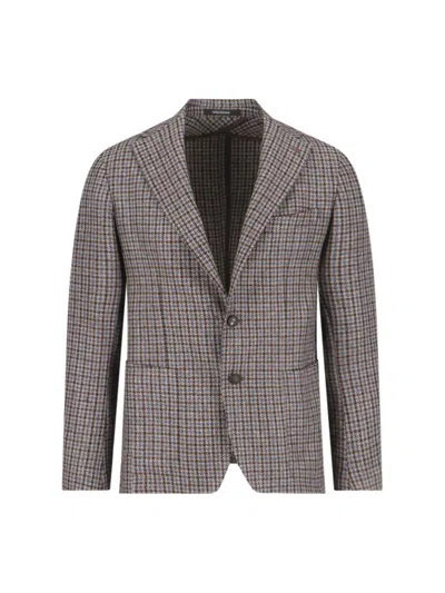 Tagliatore Tailored Jacket With Single Button Front In Multicolour