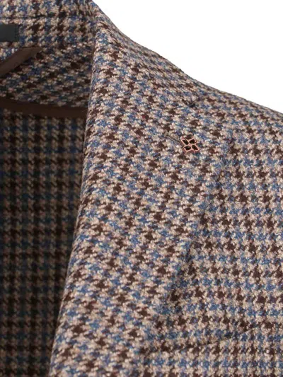 Tagliatore Tailored Jacket With Single Button Front In Multicolour