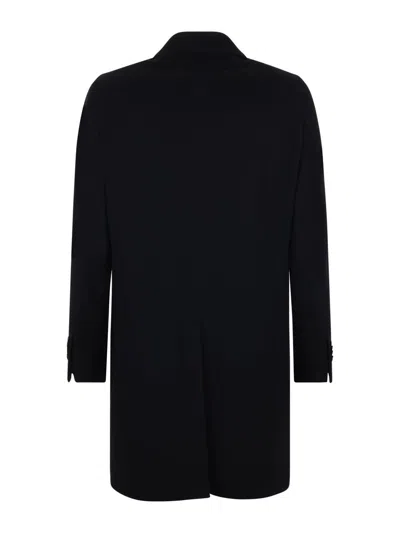 Tagliatore Tailored Coat With Notch Lapel And Pockets In Black