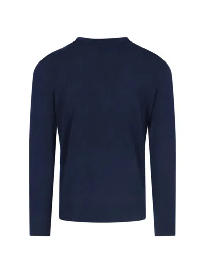 Zegna Cashmere And Silk Sweater In Blue