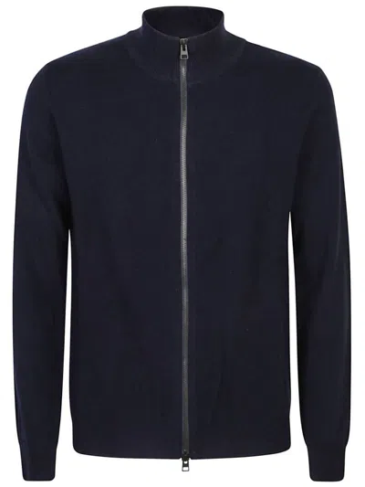 Cenere Maglia Con Zip In Lana  In Blue