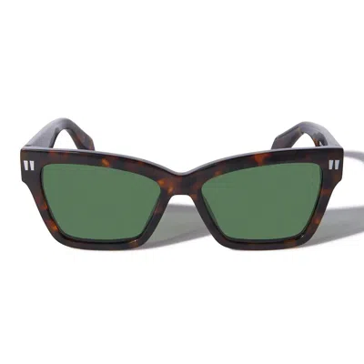 Off-white Cincinnati - Havana / Green Sunglasses In Havana