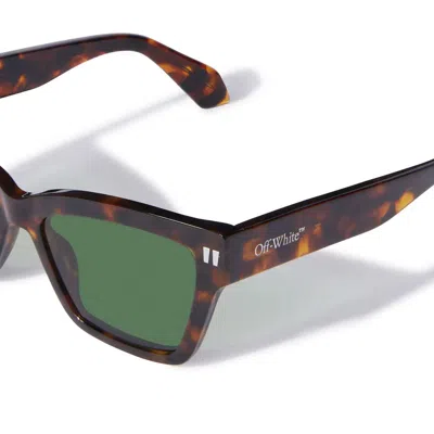 Off-white Cincinnati - Havana / Green Sunglasses In Havana