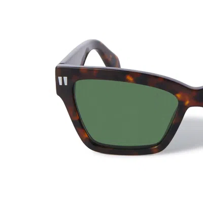 Off-white Cincinnati - Havana / Green Sunglasses In Havana