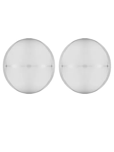 Federica Tosi 'luna' Metallic Earings With Rear Butterfly Clasp Closure And Circular Design In Metallic