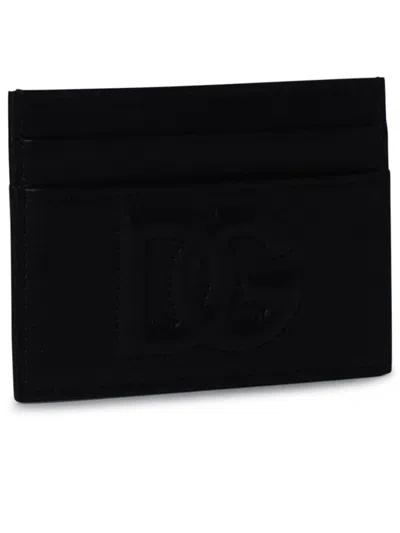 Dolce & Gabbana Black Leather Card Holder In Black