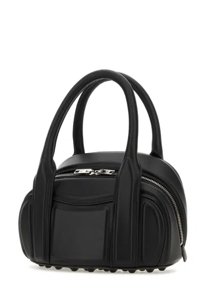 Alexander Wang Black Nappa Leather Roc Small Handbag In Black