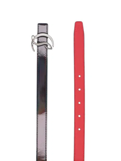 Christian Louboutin Stud Detailed Buckled Belt In Black