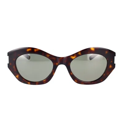 Saint Laurent Sunglasses In Havana Havana Grey