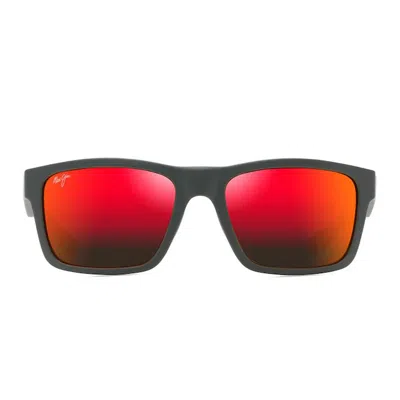 Maui Jim One Way Square-frame Sunglasses In Gray