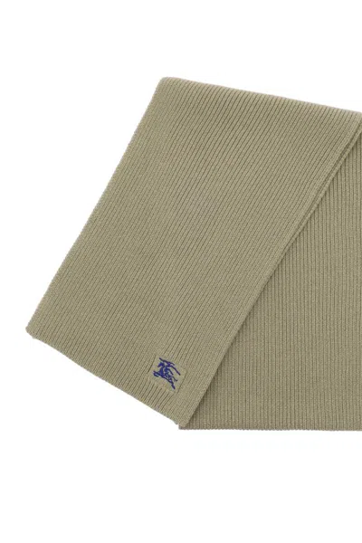 Burberry Ekd-embroidered Cashmere Scarf In Brown