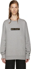 PALM ANGELS Grey Logo Sweatshirt