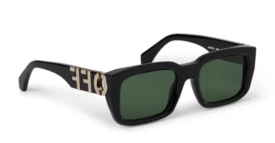 Off-white Hays - Black / Green Sunglasses In Black