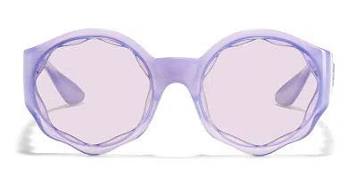 Junk Plastic Rehab Jello - Crystal Ball Sunglasses In Violet