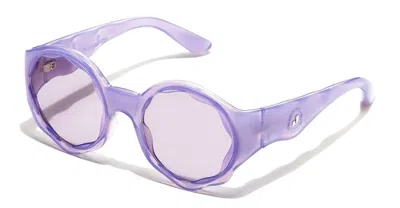 Junk Plastic Rehab Jello - Crystal Ball Sunglasses In Violet