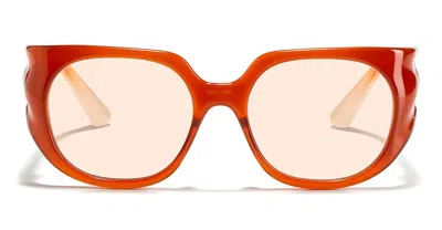 Junk Plastic Rehab Jingo - Earl Grey Fade Sunglasses In Brown
