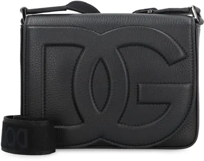 Dolce & Gabbana Medium-sized Dg Logo Shoulder Bag In Black