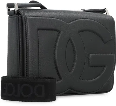 Dolce & Gabbana Medium-sized Dg Logo Shoulder Bag In Black