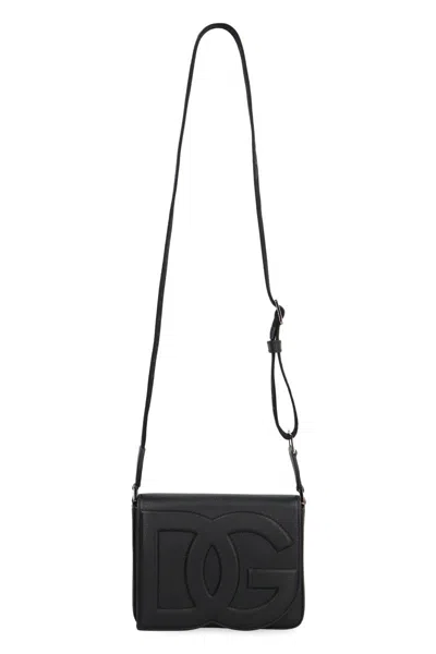 Dolce & Gabbana Medium-sized Dg Logo Shoulder Bag In Black