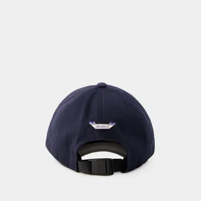 Ader Error Edca Logo-embroidered Cotton Cap In Blue