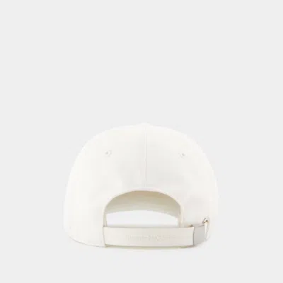 Alexander Mcqueen Embroidered-motif Cotton Cap In White