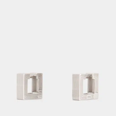 Ivi Logo Earrings In Silver