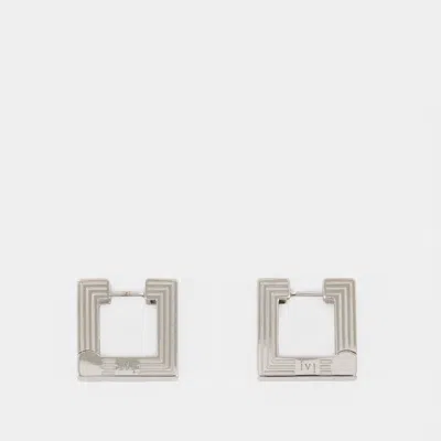 Ivi Logo Earrings In Silver