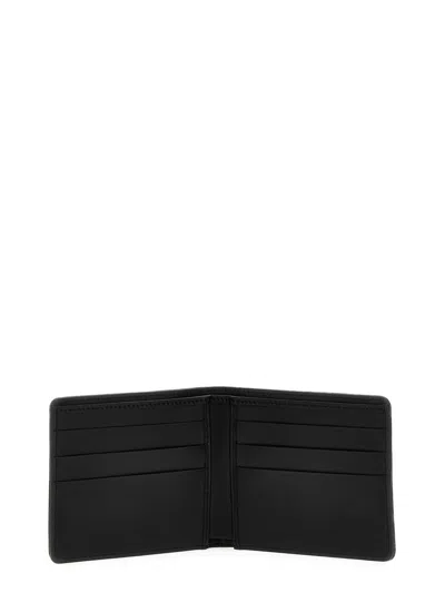 Dolce & Gabbana Coated Canvas Wallet With With All-over Logo In Black