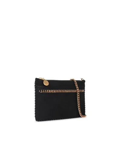 Stella Mccartney 'falabella' Mini Clutch Bag In Black Recycled Polyester Women In Black