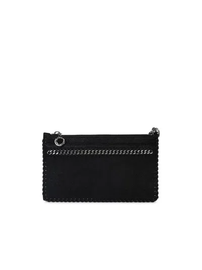 Stella Mccartney 'falabella' Mini Clutch Bag In Black Recycled Polyester Women In Black