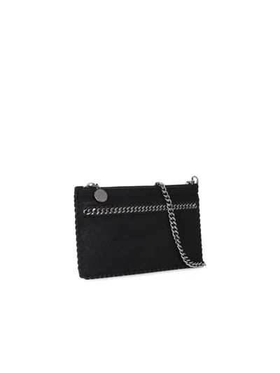 Stella Mccartney 'falabella' Mini Clutch Bag In Black Recycled Polyester Women In Black