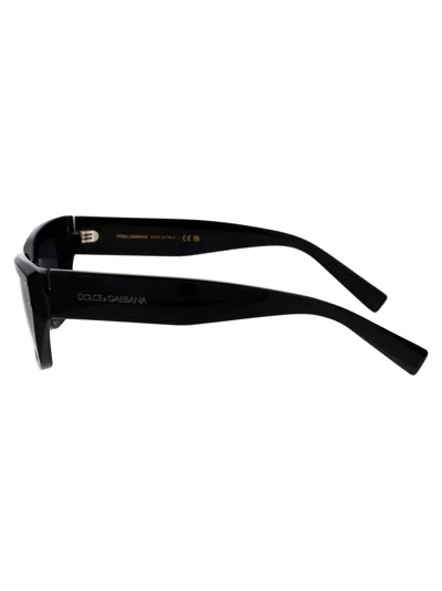 Dolce & Gabbana Logo-print Sunglasses In Black