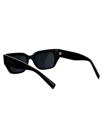 Dolce & Gabbana Logo-print Sunglasses In Black