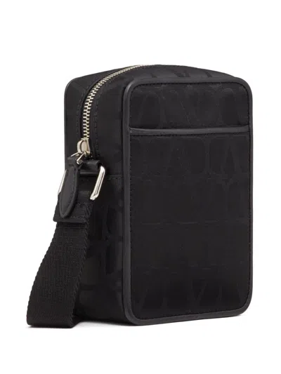 Valentino Garavani Men Toile Iconographe Crossbody Bag In Black