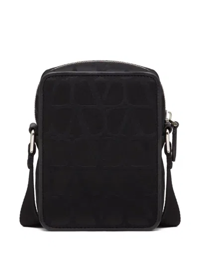 Valentino Garavani Men Toile Iconographe Crossbody Bag In Black