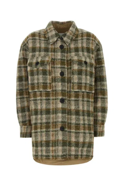Isabel Marant Étoile Cappotto Harveli In Misto Poliestere Ricamato Donna In Multicolor