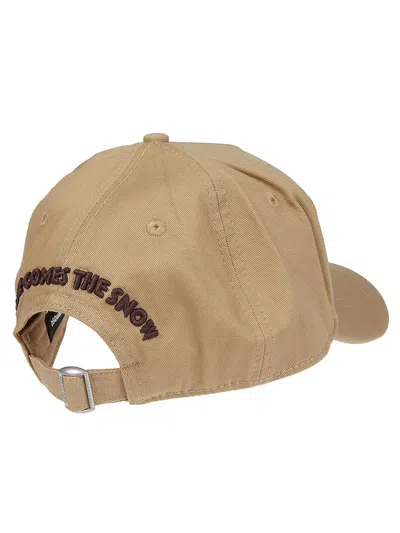 Dsquared2 Logo Patch Baseball Cap In Brown