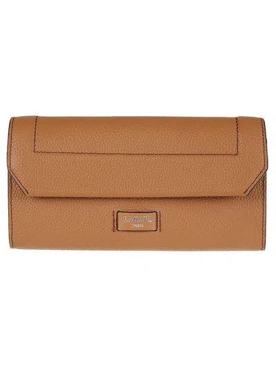 Lancel Ninon Slim Flap Wallet In Brown