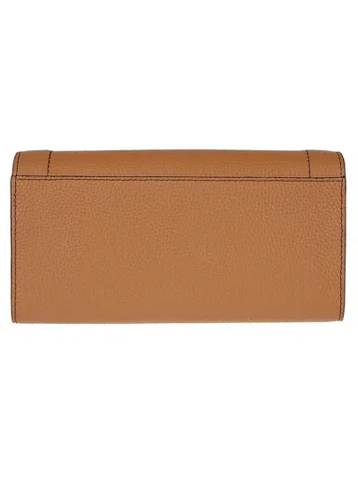 Lancel Ninon Slim Flap Wallet In Brown