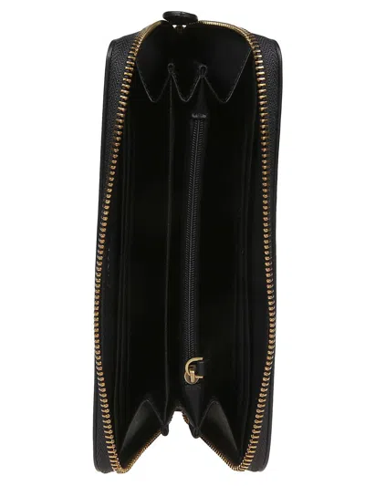Pinko Ryder Rectangular Purse With Zip In Leather In Black