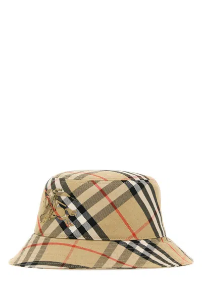 Burberry Vintage Check-pattern Bucket Hat In Beige