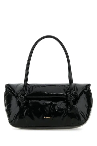 Jil Sander Women's Patent Leather Small Shoulder Bag In Black