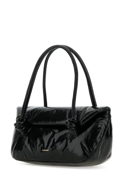 Jil Sander Women's Patent Leather Small Shoulder Bag In Black