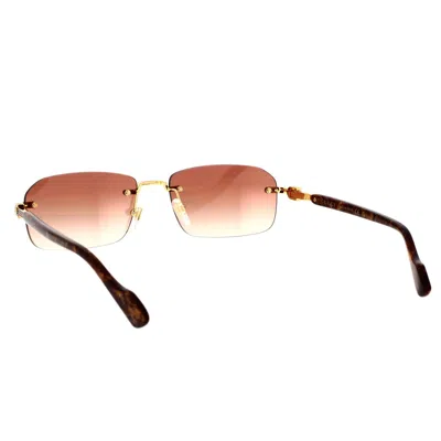 Gucci Eyewear Sunglasses In Gold