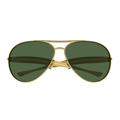 Bottega Veneta Bv1305s Linea Unapologetic 001 Sunglasses In Gold