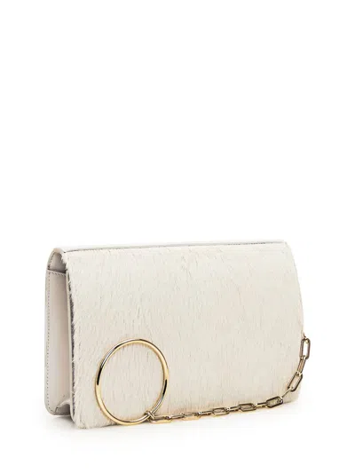 Calcaterra Chain Middle Bag In White