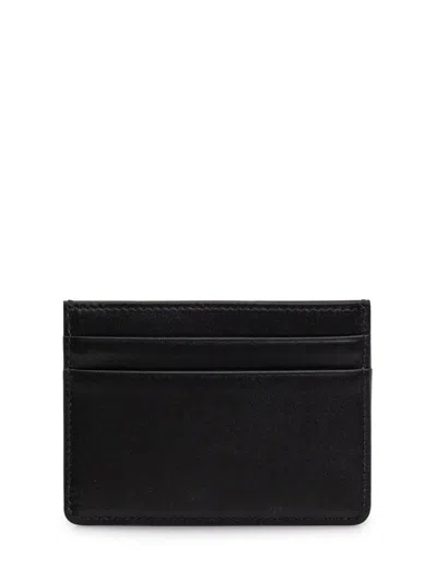 Dolce & Gabbana Jacquard Card Holder With Logo In Black