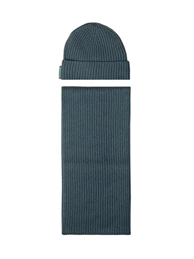 Dsquared2 One Life One Planet Beanie And Scarf Set In Green